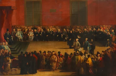 Grand Master Pinto and Council Receiving the Counts of Montegnacco and di Florio, c.1890